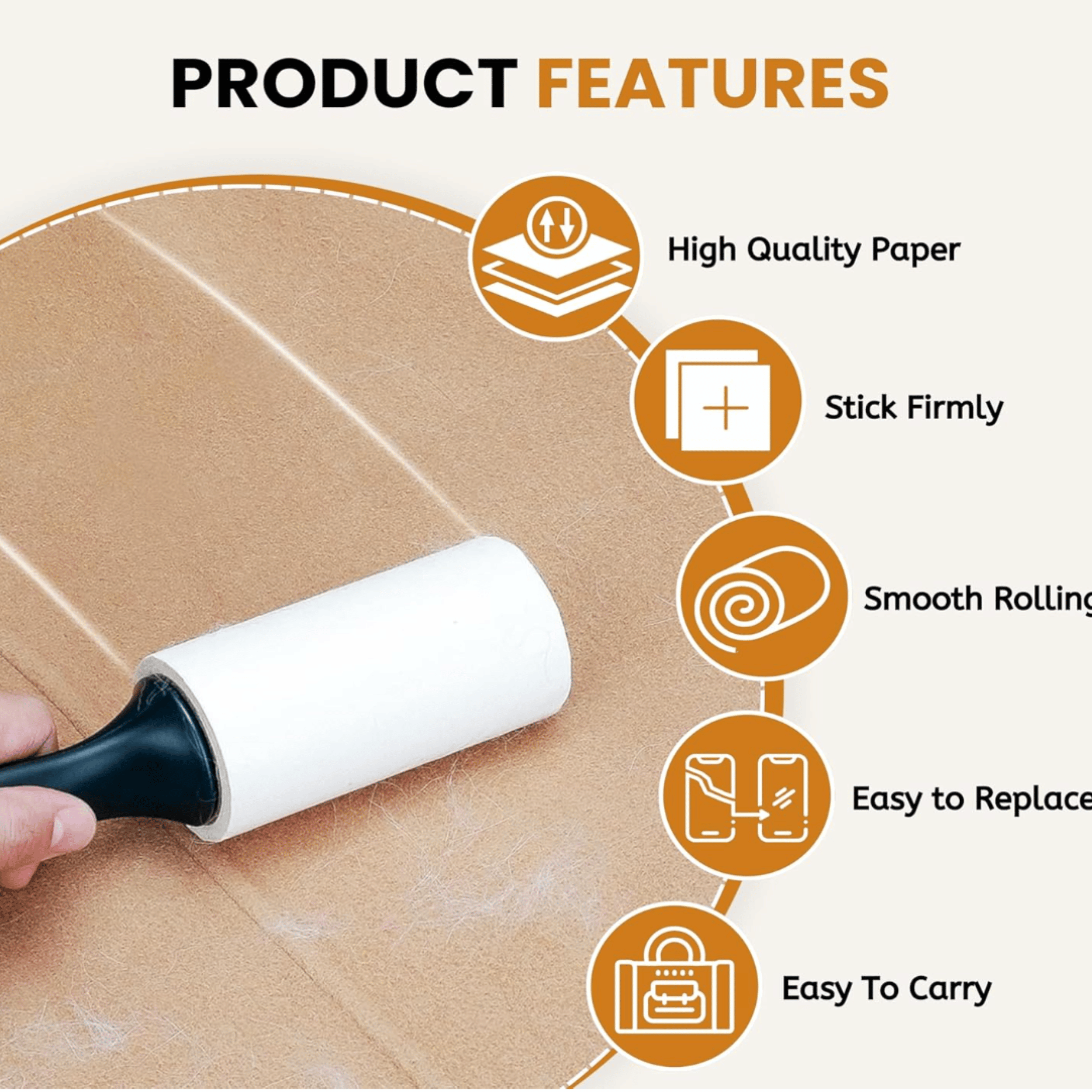 Hair / Lint Remover Roller - 2 Pcs