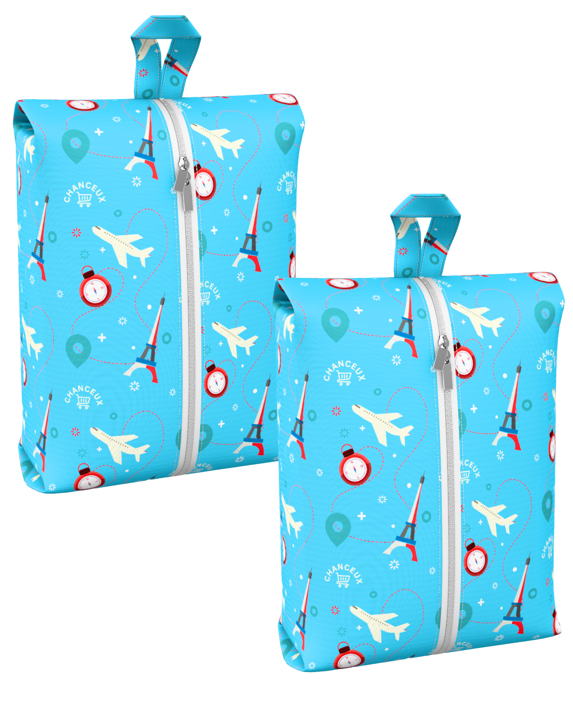 Waterproof Travel Shoe Bags#Color_BlueParis