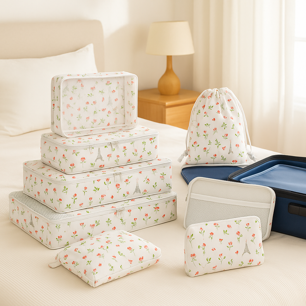 8-Piece Travel Organizer#Color_White