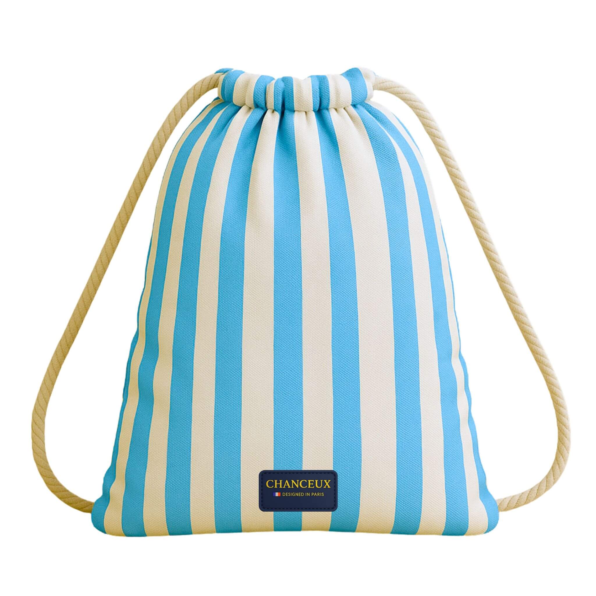 Drawstring Bagpack#Color_Blue Stripes