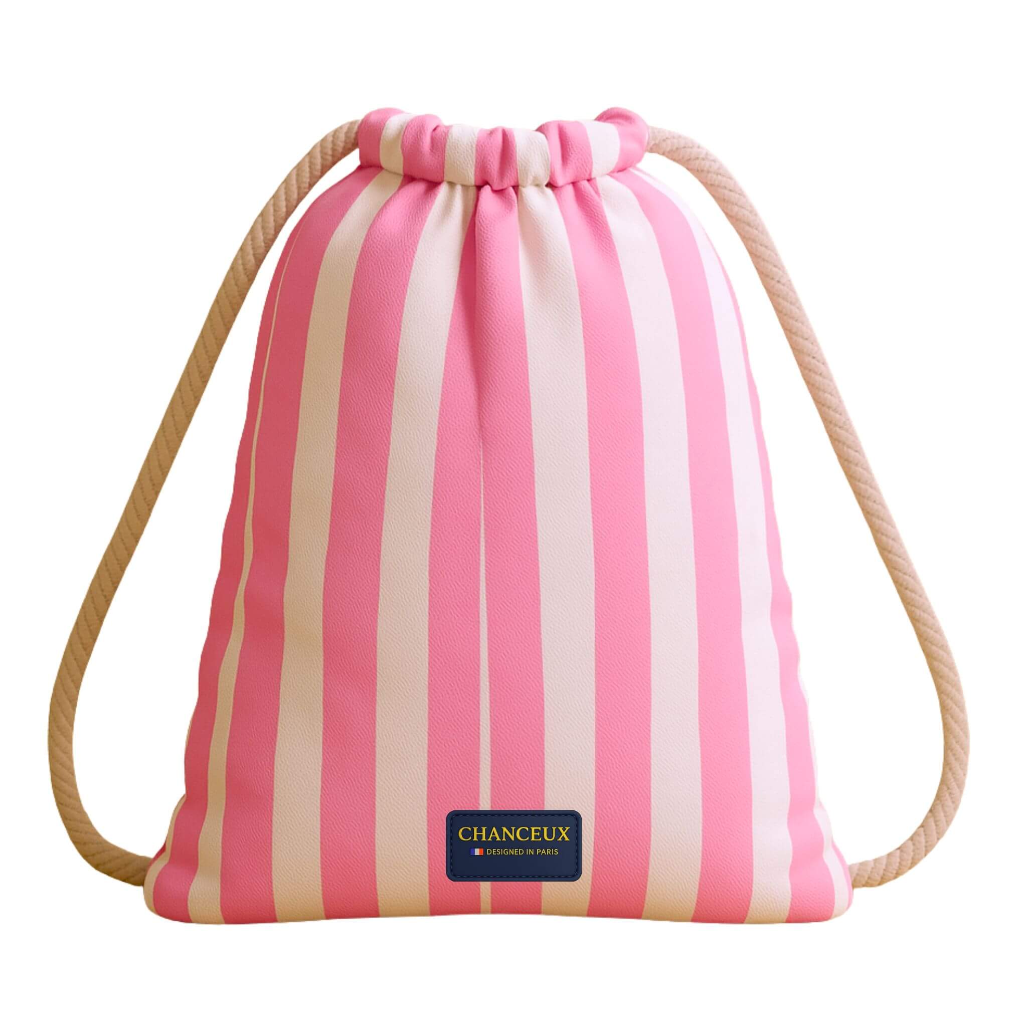 Drawstring Bagpack#Color_Pink Stripes