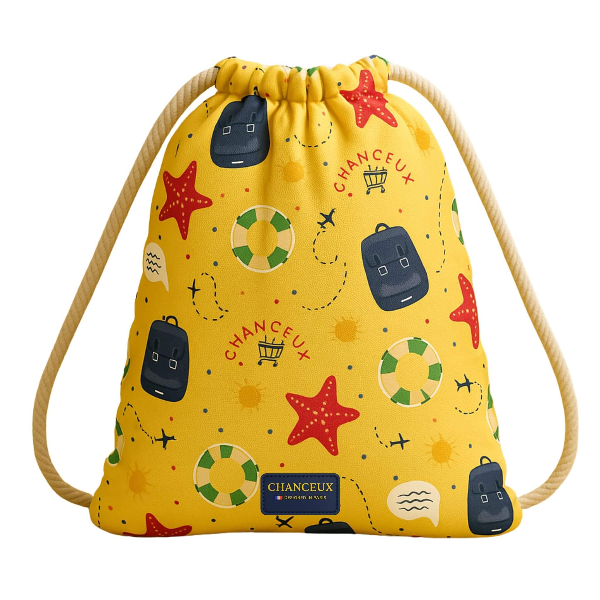 Drawstring Bagpack#Color_Yellow Beach