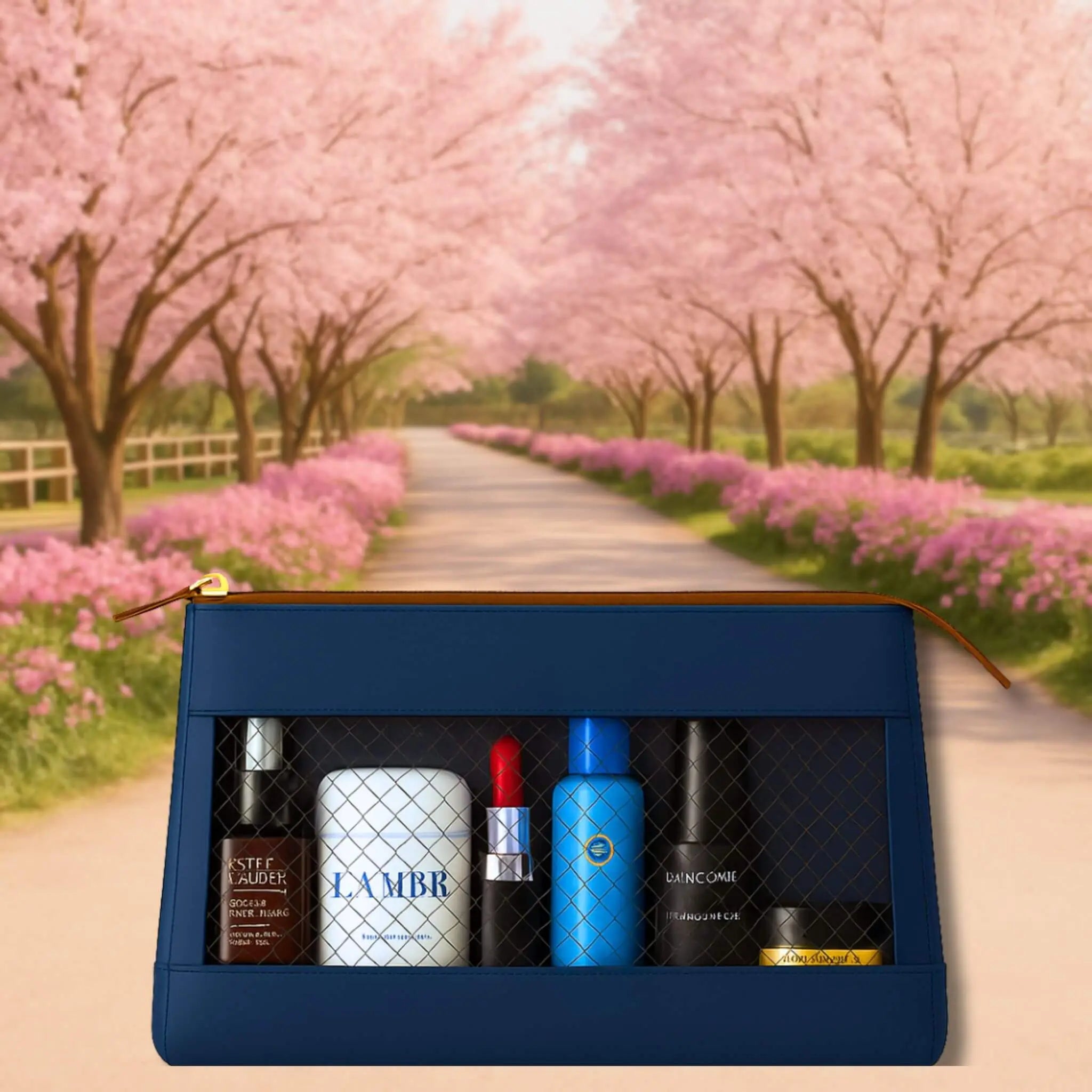 Mesh Organizer Pouch#Color_Mesh Pouch - Royal Blue