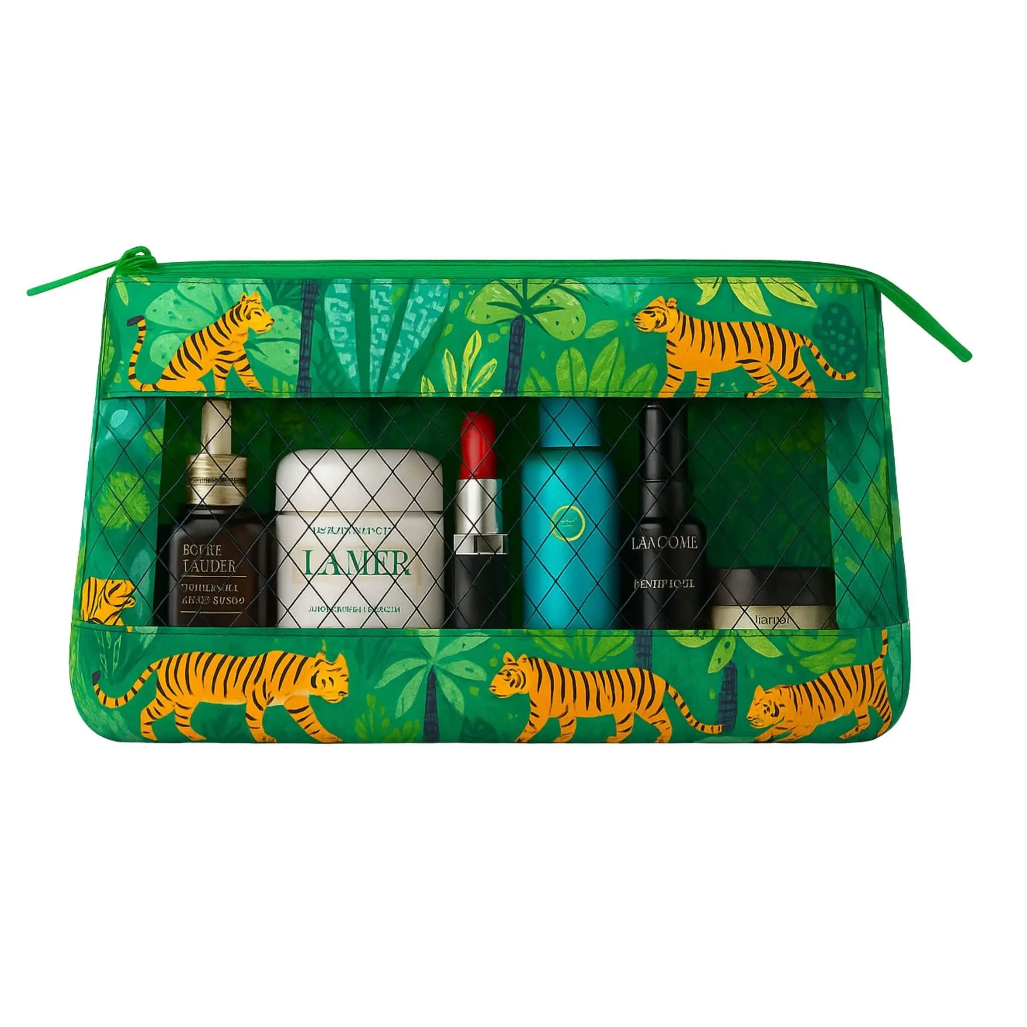Mesh Organizer Pouch#Color_Mesh Pouch - Green Tiger