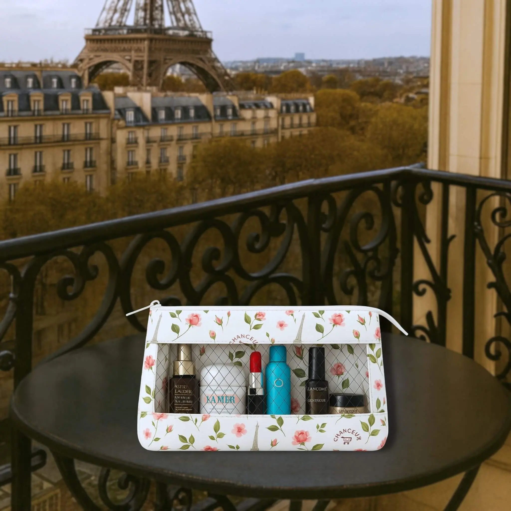 Mesh Organizer Pouch#Color_Mesh Pouch - White Paris