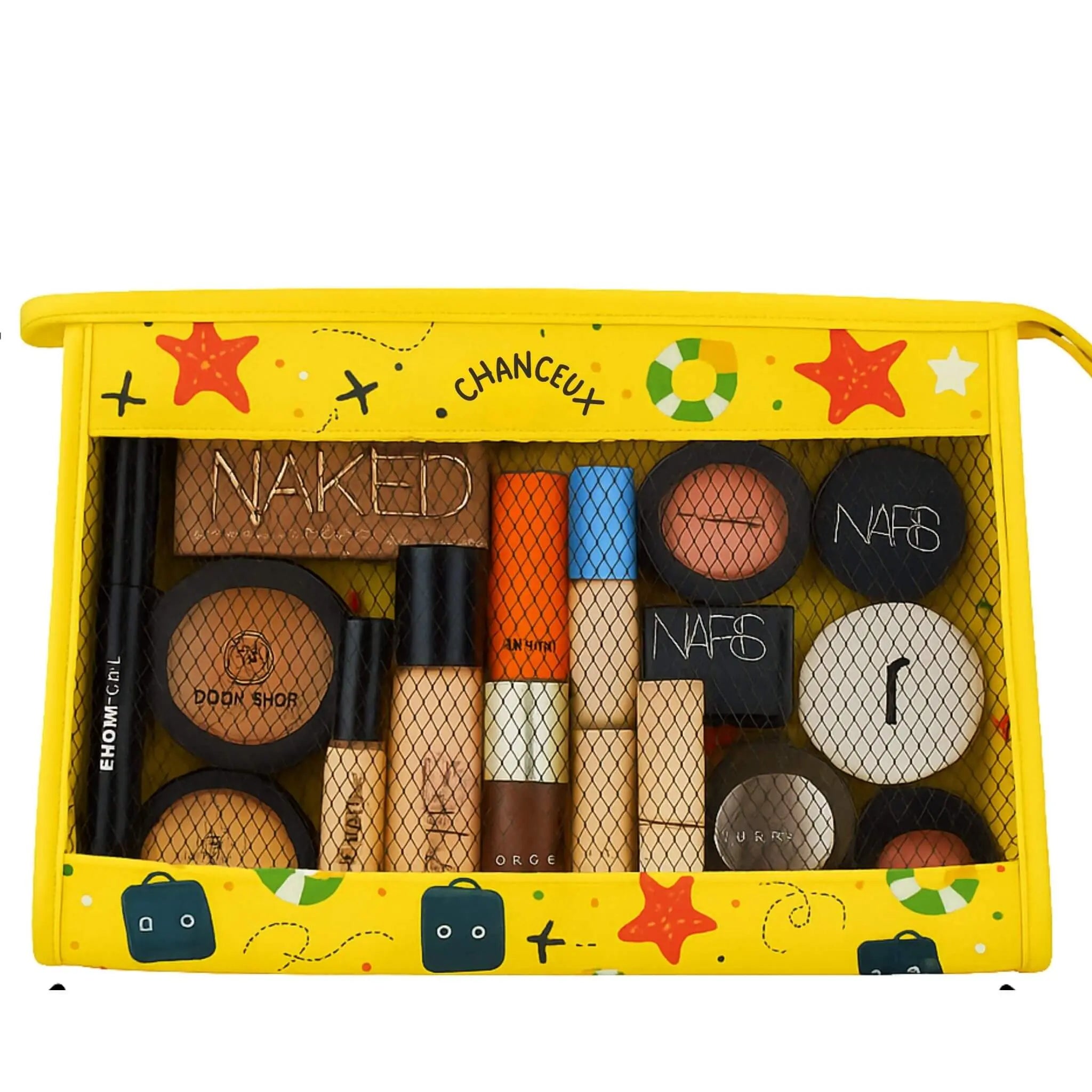 Mesh Organizer Pouch#Color_Mesh Pouch - Yellow Beach