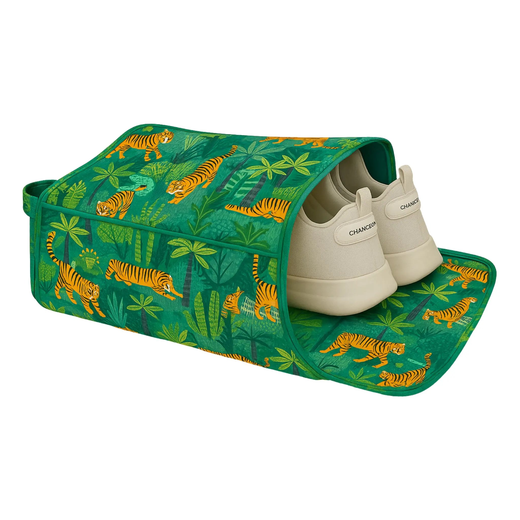 Shoe Bag#Color_Green Tiger