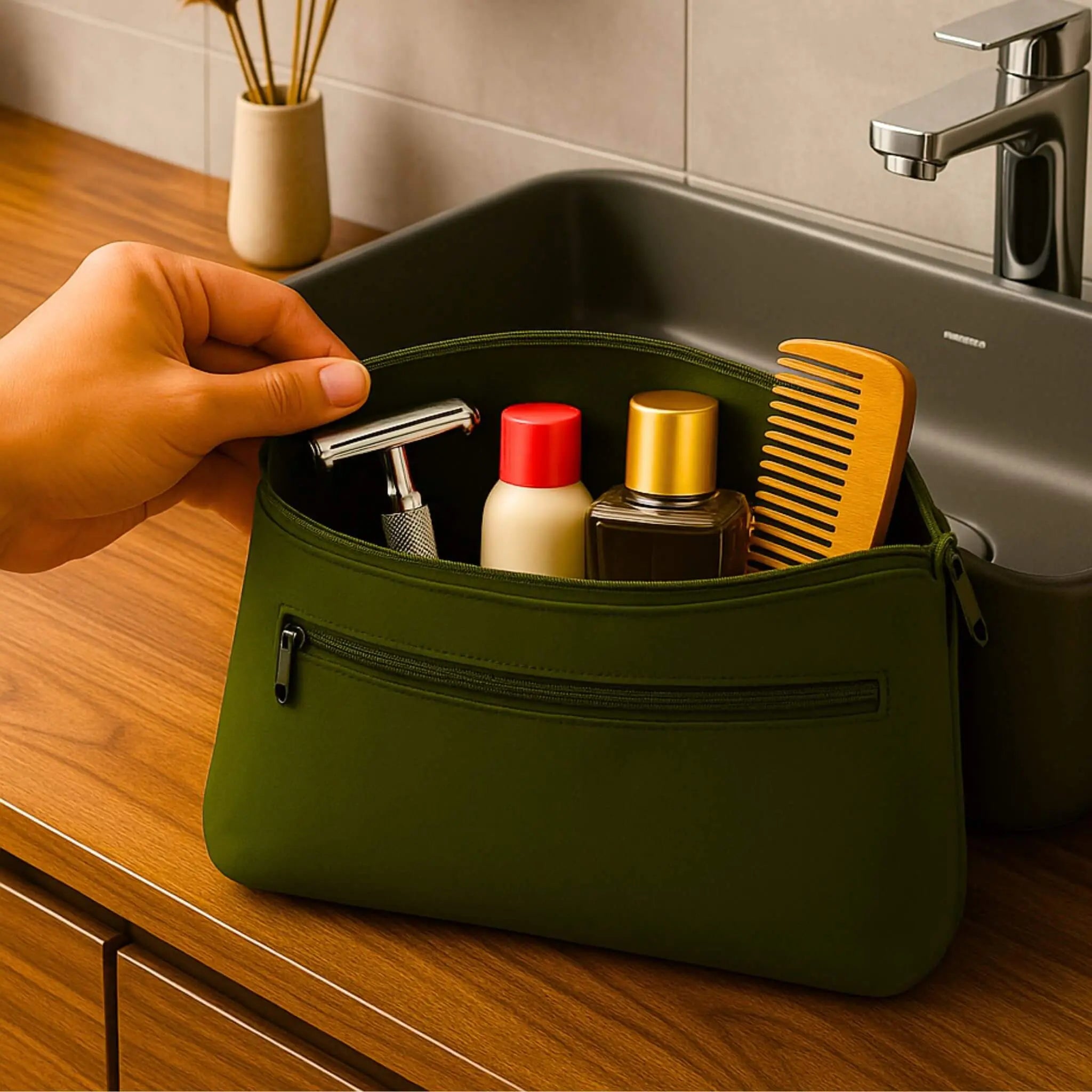 Small Pouch#Color_Small Pouch - Rich Olive