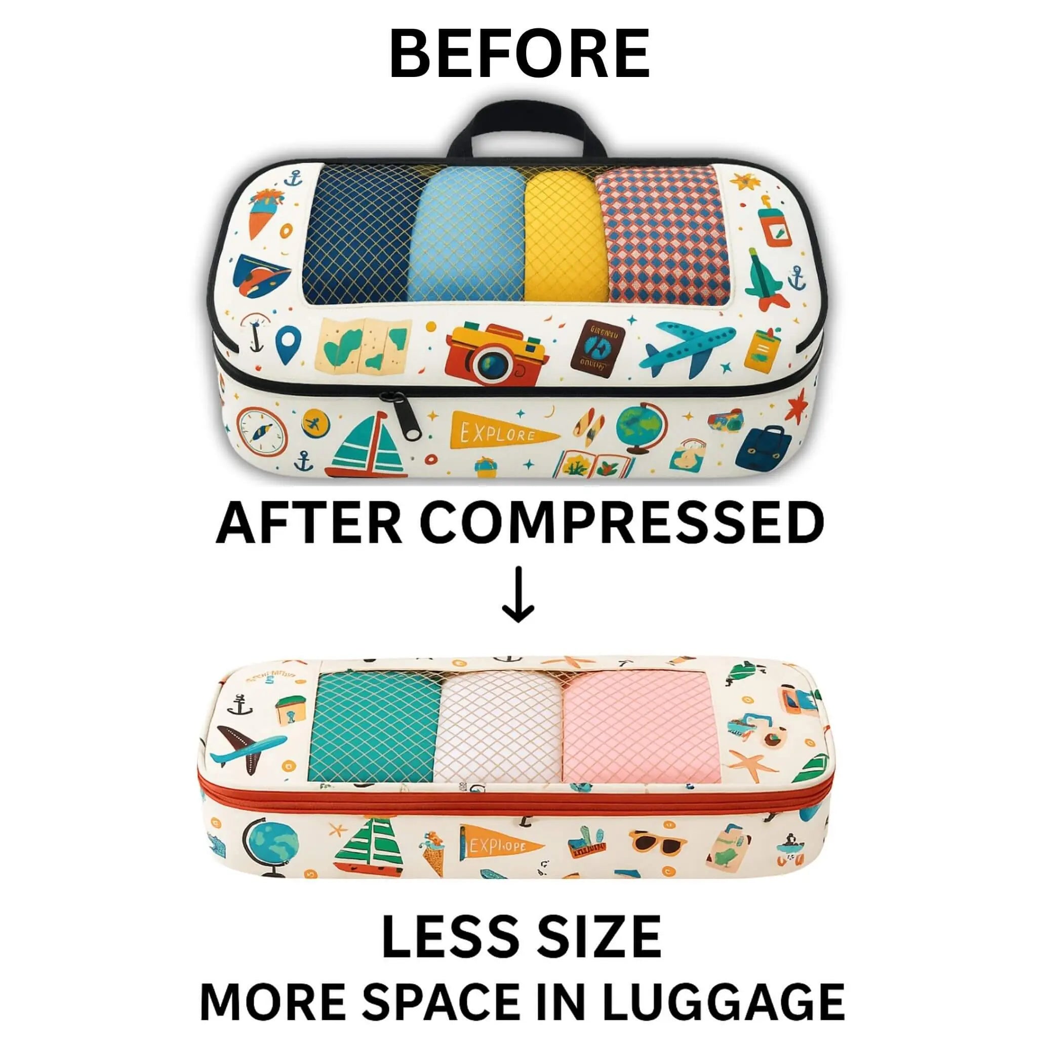 Compression Socks Bag#Color_White Travel SB