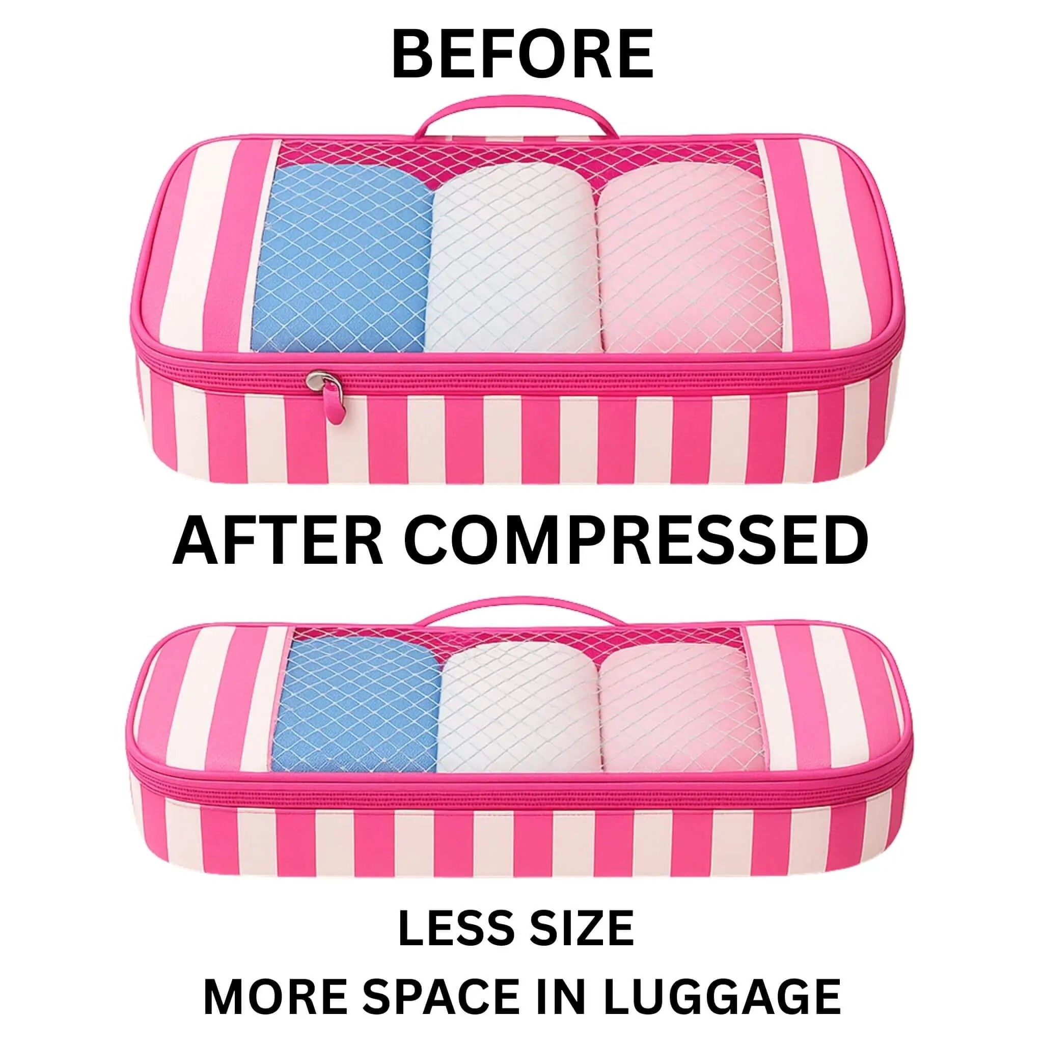 Compression Socks Bag#Color_Pink Stripes SB