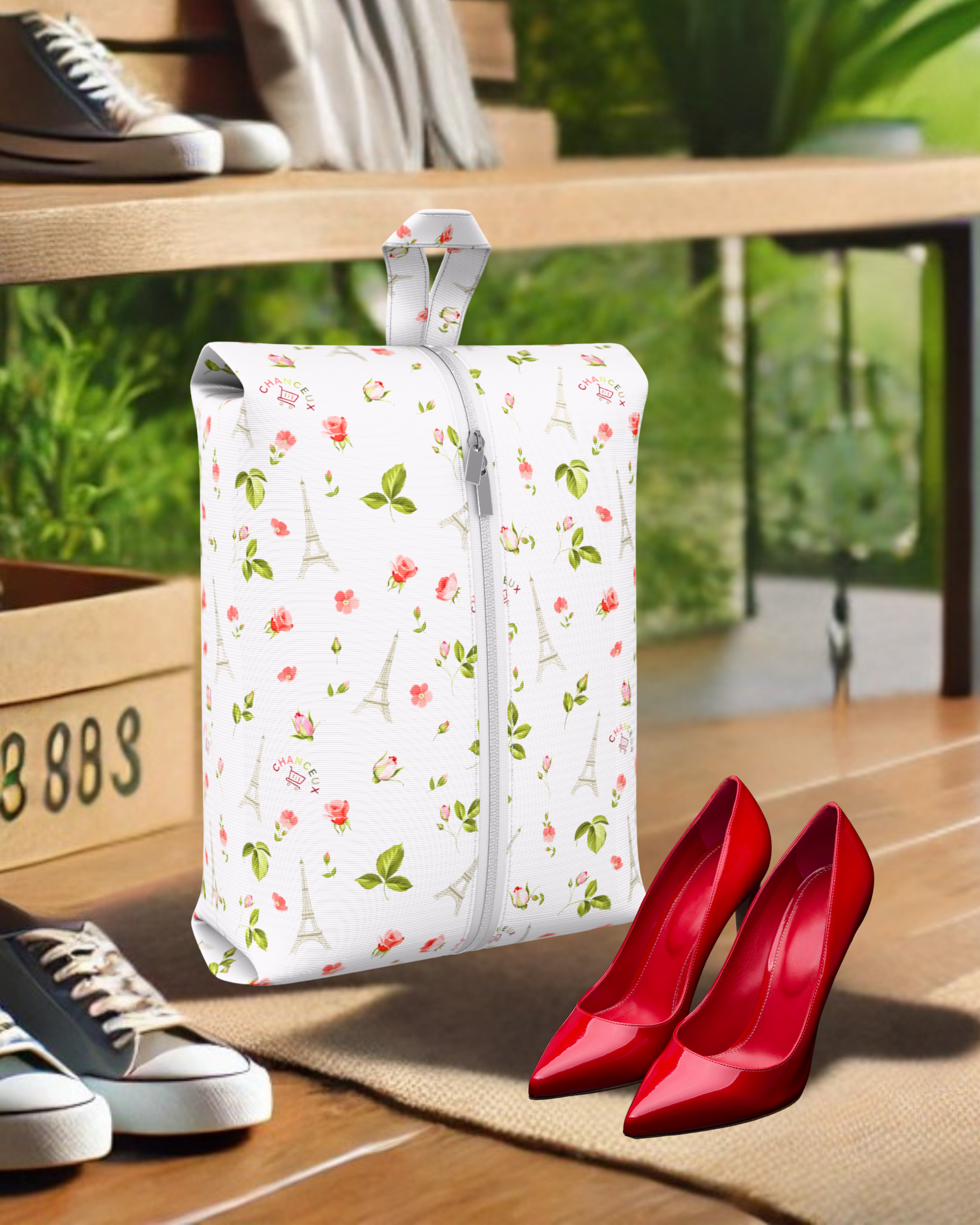 Waterproof Travel Shoe Bags#Color_WhiteParis