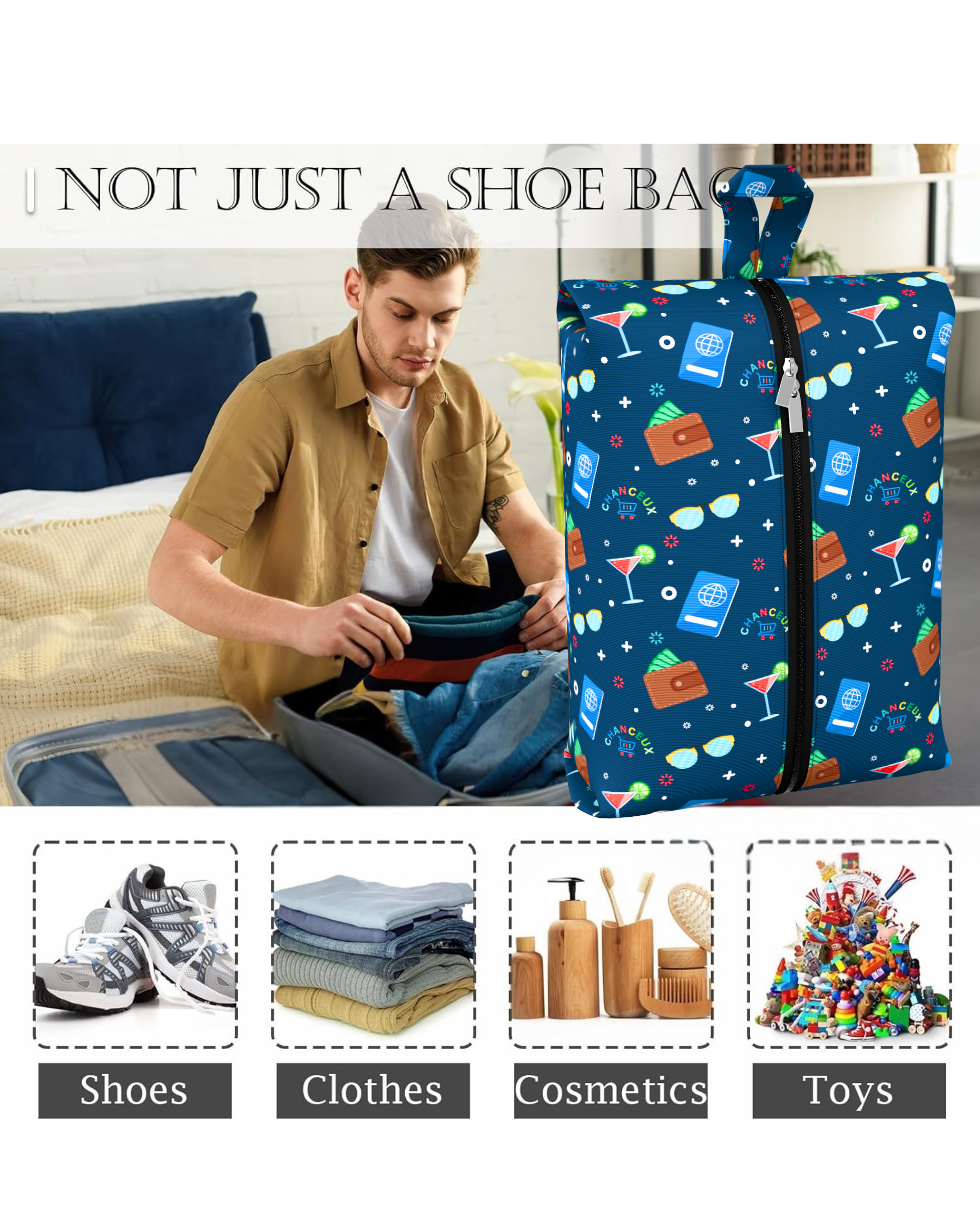 Waterproof Travel Shoe Bags#Color_BlueParty