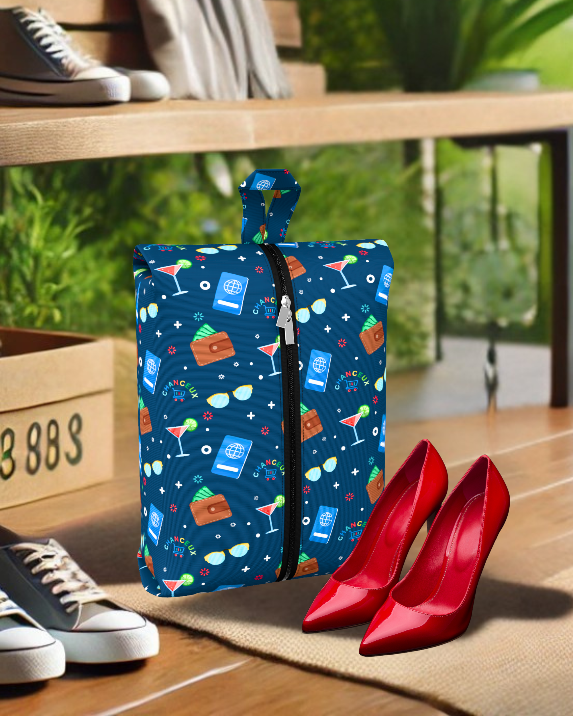 Waterproof Travel Shoe Bags#Color_BlueParty