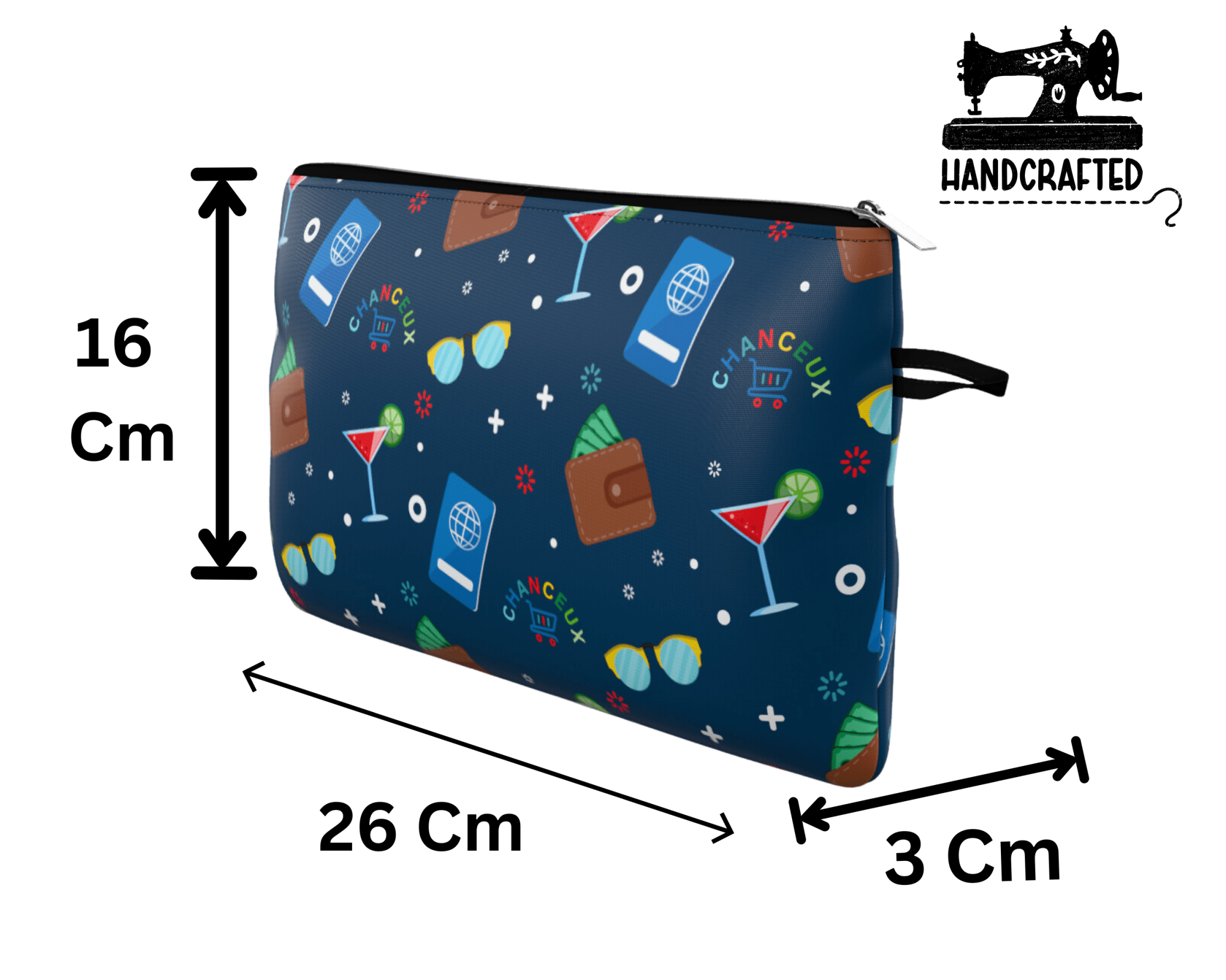 Makeup | Medicine - Pouch#Color_Small Pouch - Blue Cocktail Party