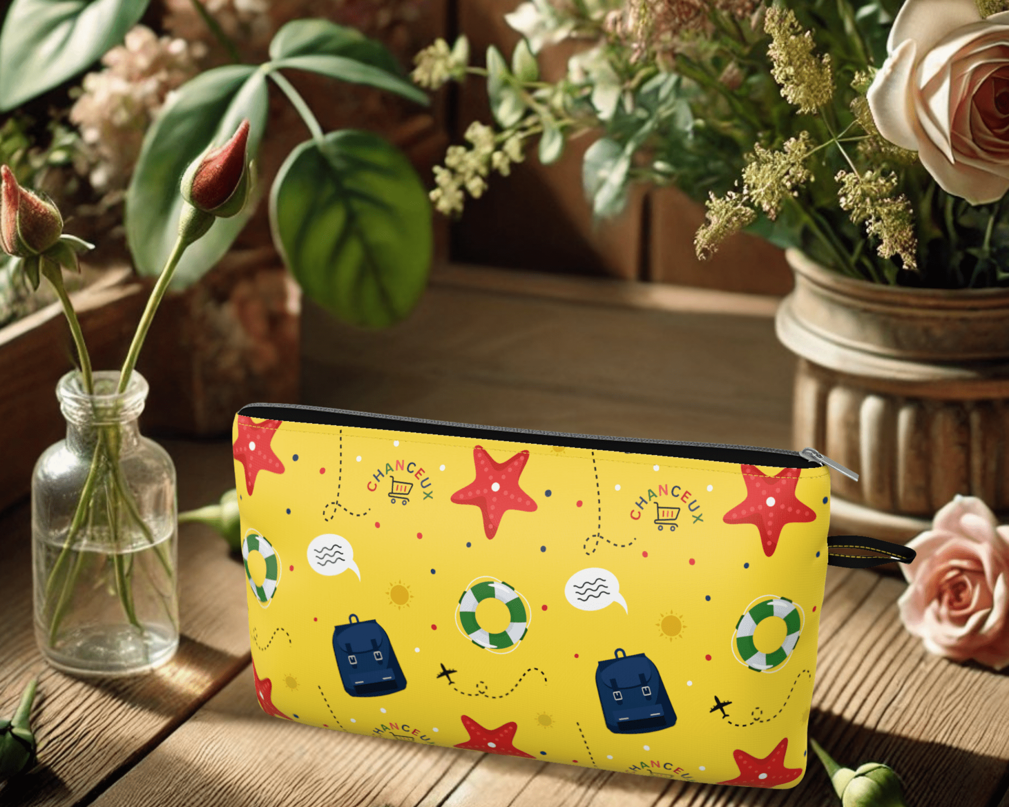 Mini Pouch#Color_Small Pouch - Yellow Beach