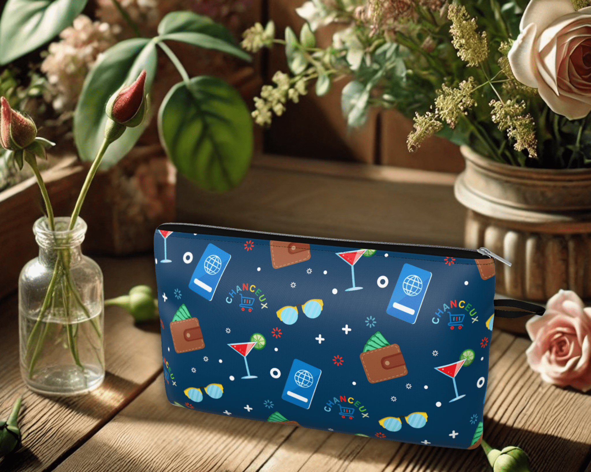 Makeup | Medicine - Pouch#Color_Small Pouch - Blue Cocktail Party