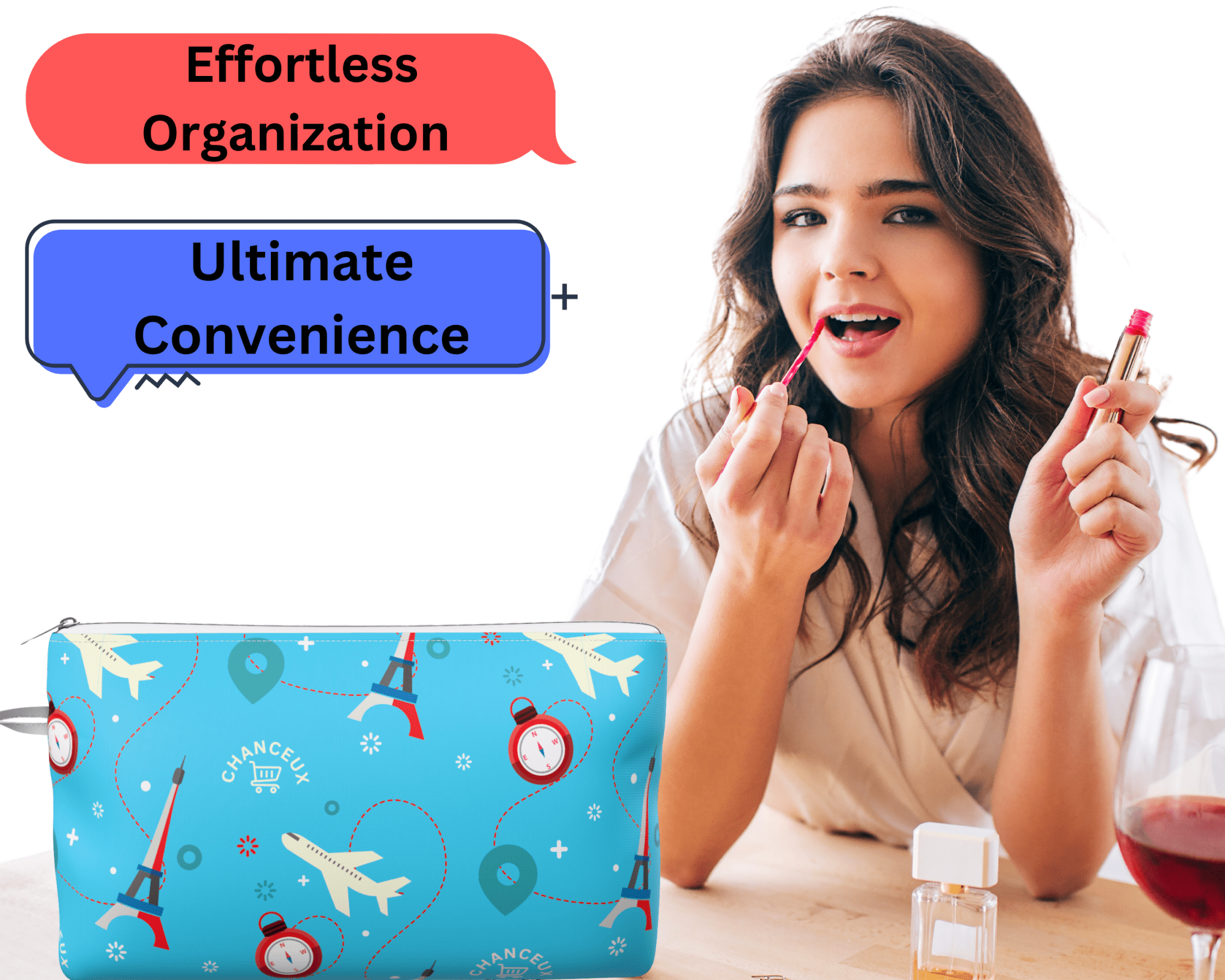 Makeup | Medicine - Pouch#Color_Small Pouch - Blue Paris