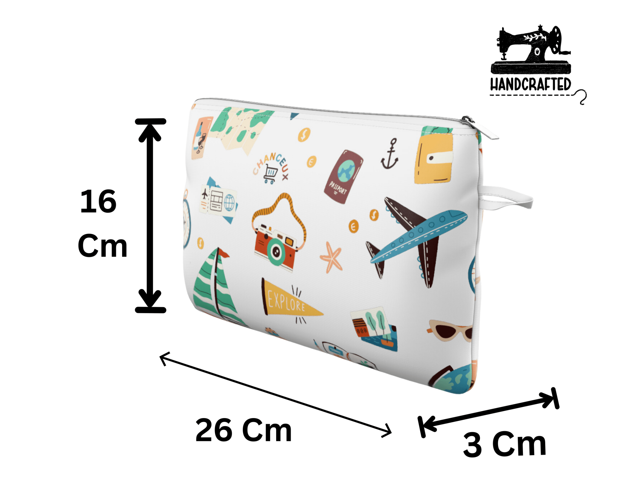 Small Pouch#Color_Small Pouch - White Travel