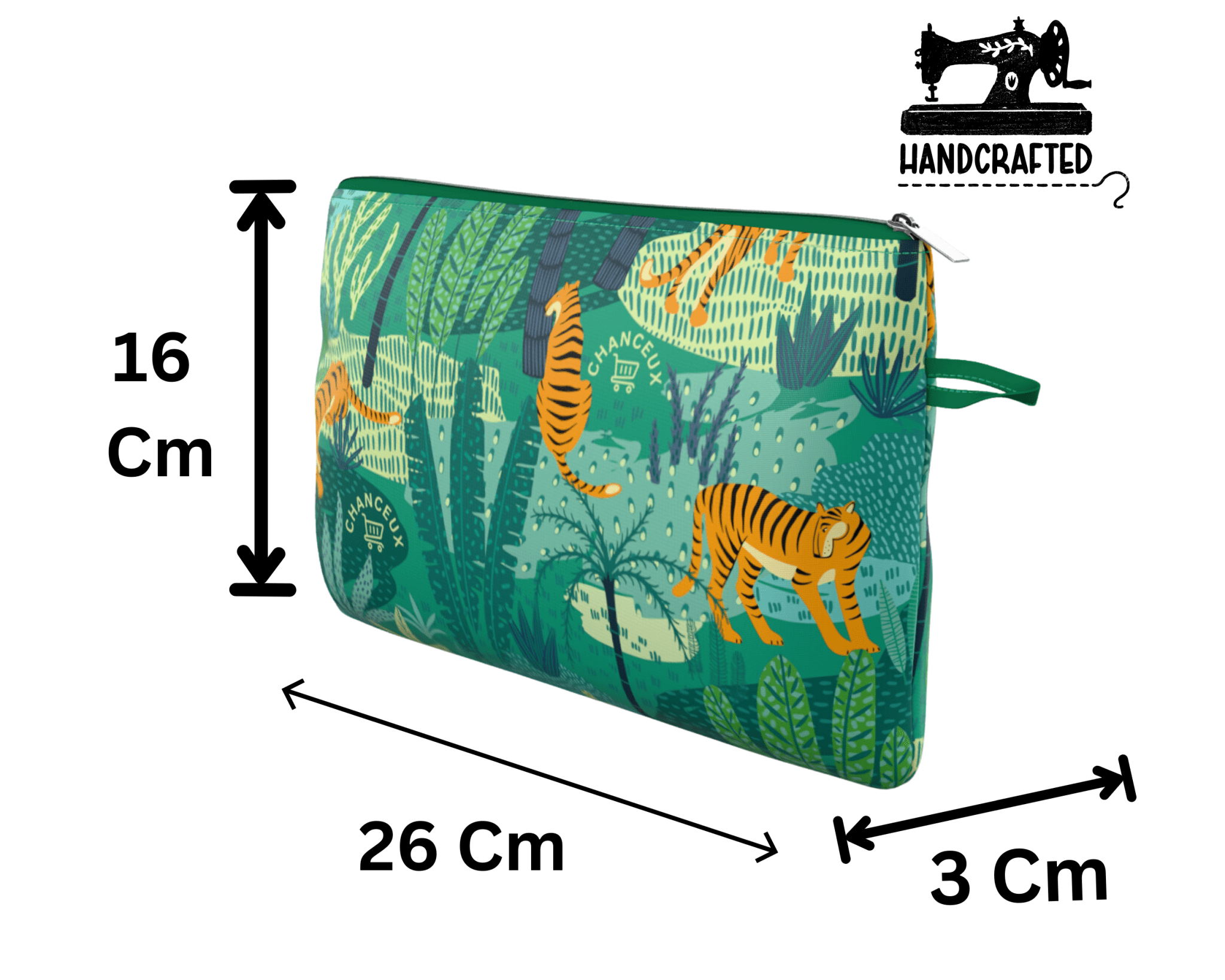 Makeup | Medicine - Pouch#Color_Small Pouch - Green Tiger