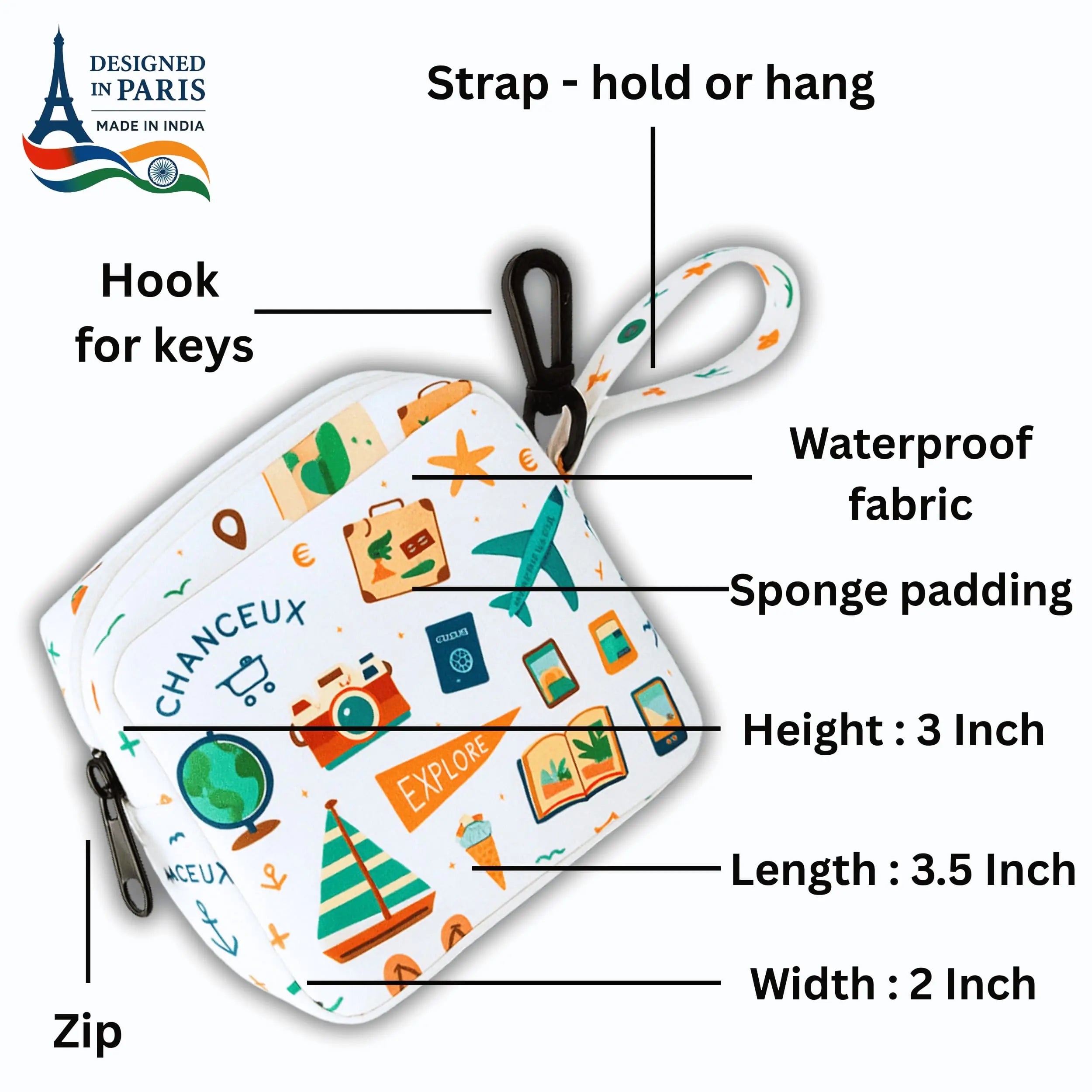 Mini Pouch#Color_Mini Pouch - White Travel