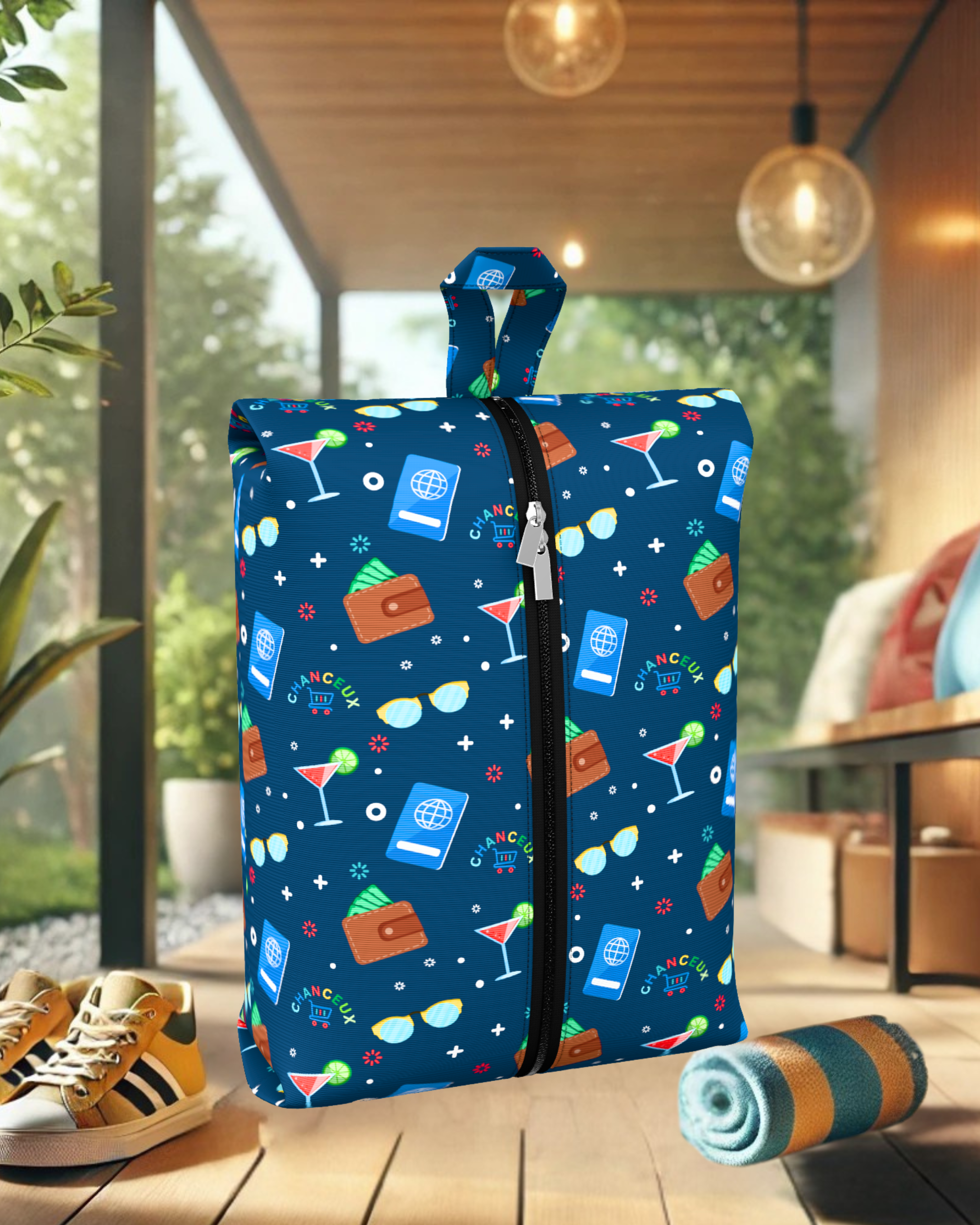 Waterproof Travel Shoe Bags#Color_BlueParty