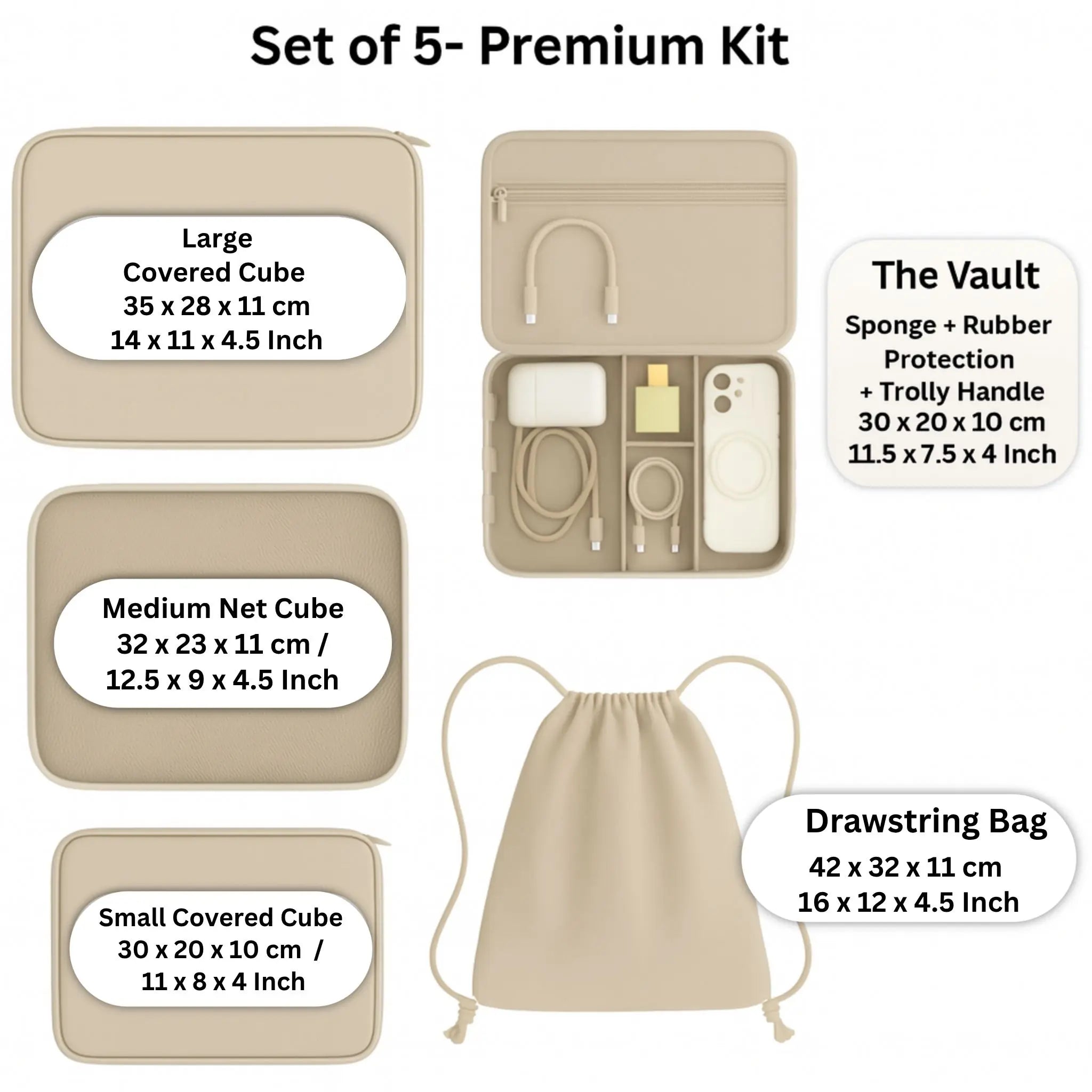 Japan Edition- Set of 5#pack_Premium- Gadget Bag