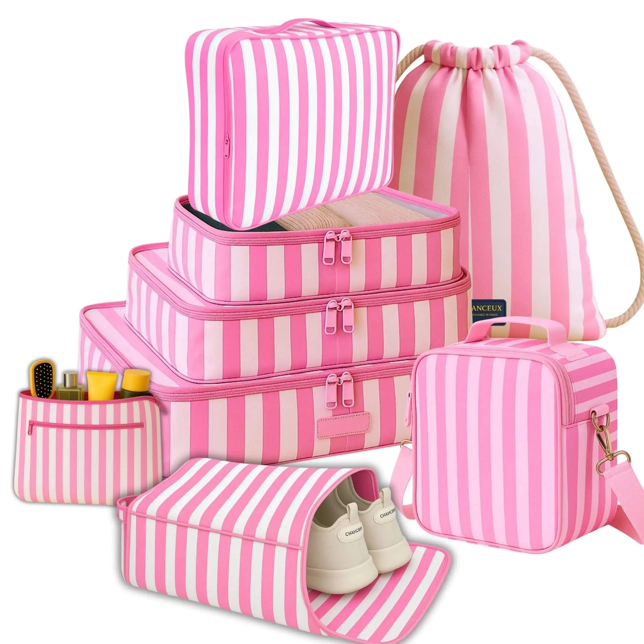8 Pcs Pro Kit#Color_Pink Stripes 8O